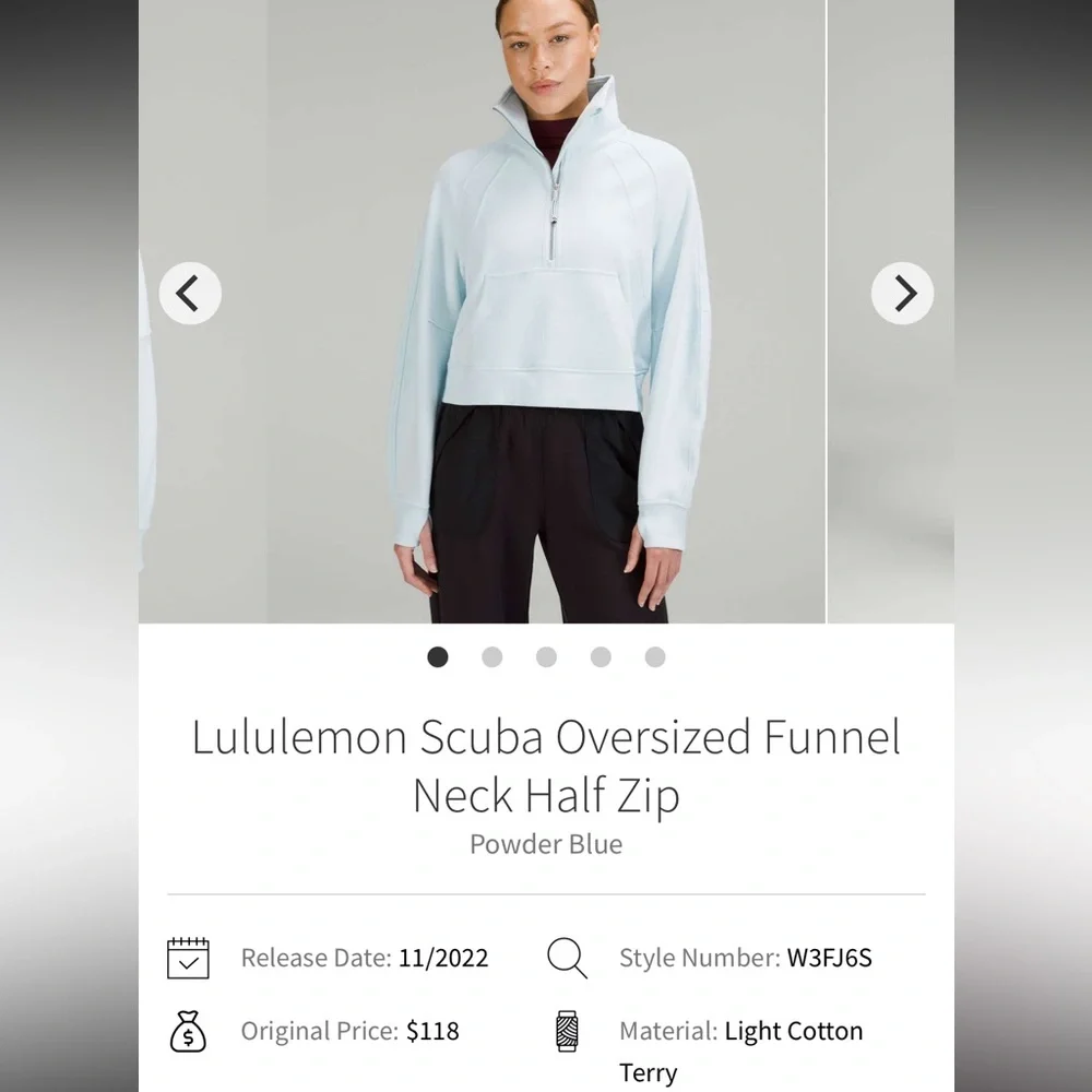 Lululemon Scuba Oversized Funnel Neck Half Zip - Picture 2 of 4